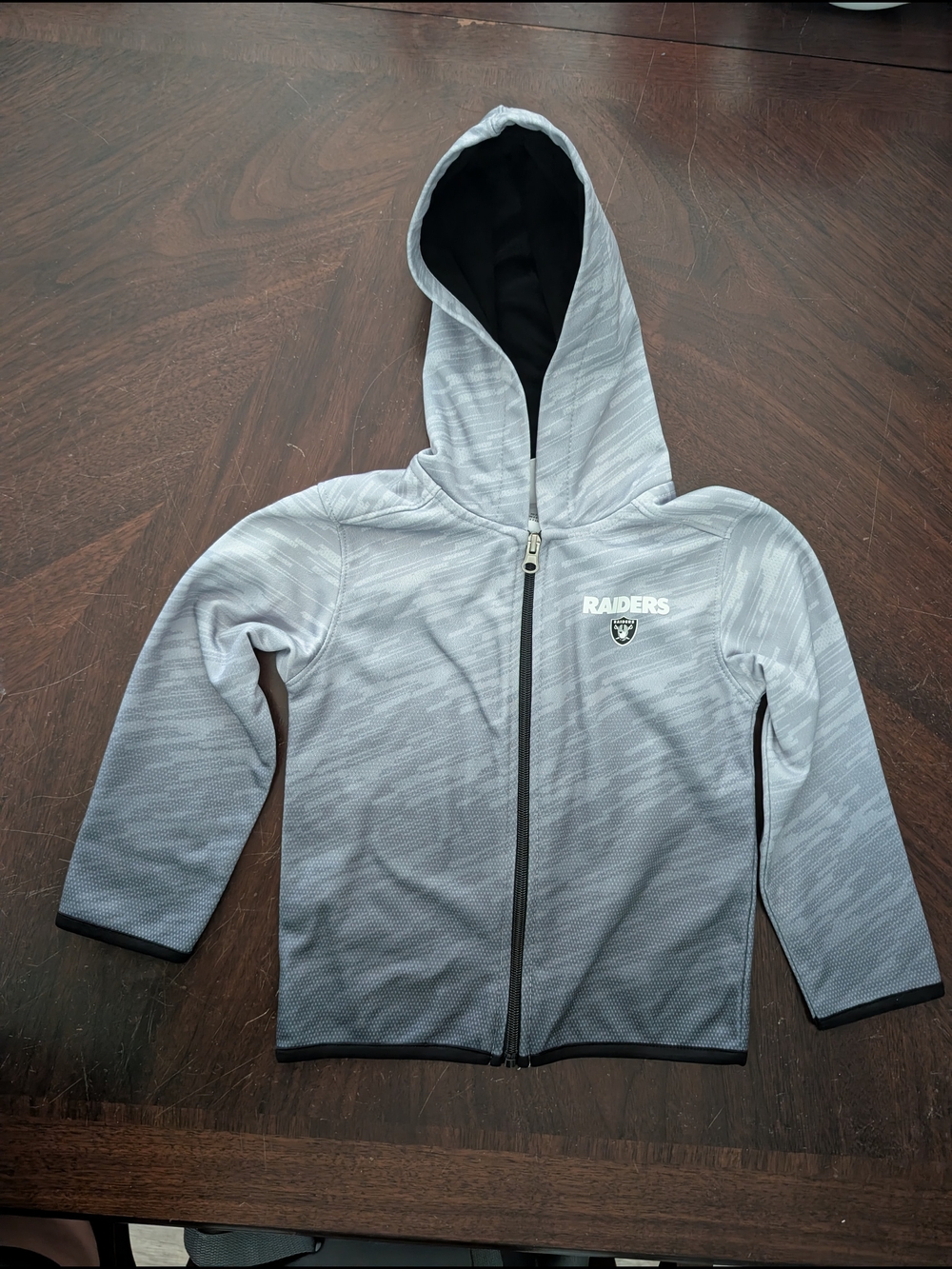 Riders Gray Ombre Full-Zip Kids Hoodie - NFL Team Apparel